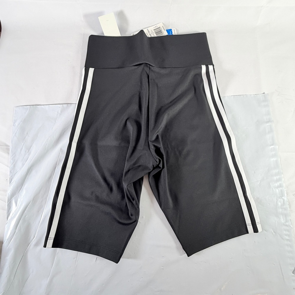 adidas Originals Women's HW Short Tights Black High Waisted Biker Shorts S - Picture 2 of 9